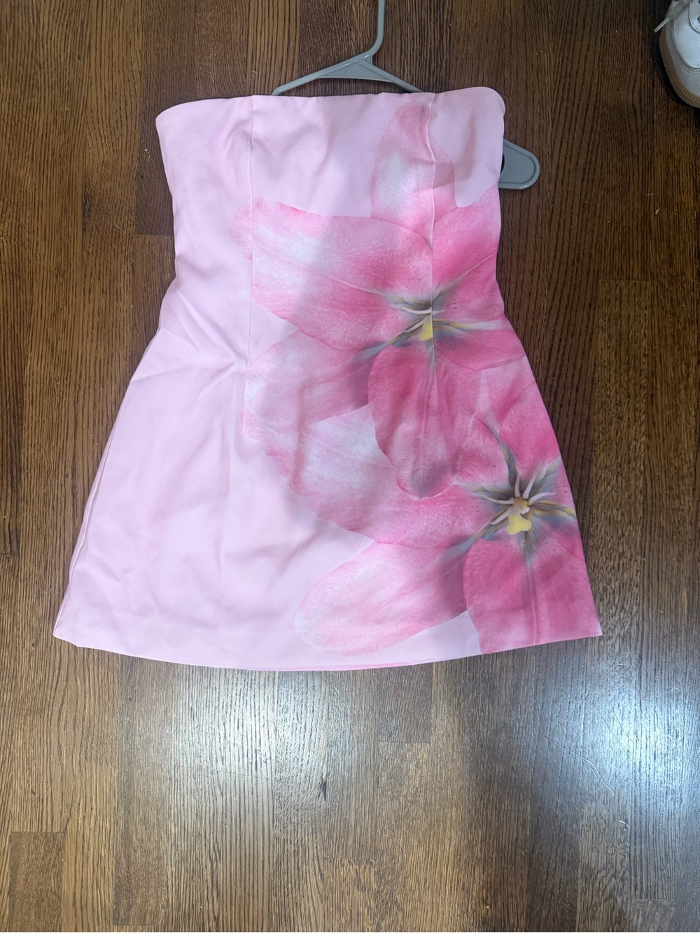 Peppermayo Pink Floral Strapless Party Dress